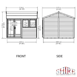 Shire 10 X 10ft Double Door Garden Office - Including Installation -Garantia Store 13505321 1244931200183806