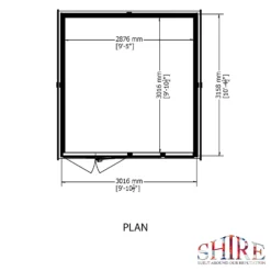 Shire 10 X 10ft Double Door Garden Office - Including Installation -Garantia Store 13505321 6904931200231920