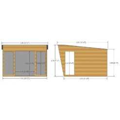 Shire 10 X 10ft Highclere Double Door Summerhouse - Including Installation -Garantia Store 13505324 3374933734261849