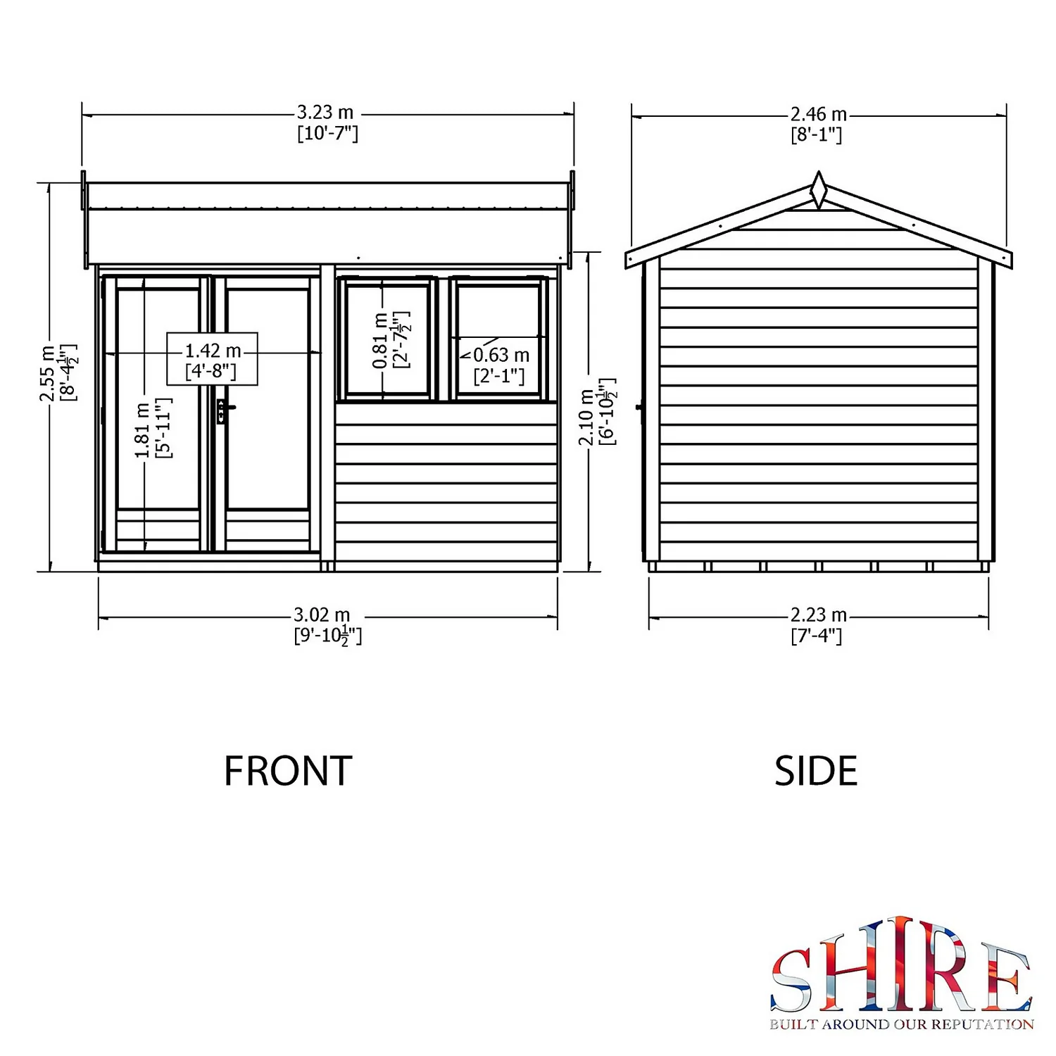 Shire 10 X 7ft Double Door Garden Office - Including Installation 3 Shire 10 X 7ft Double Door Garden Office - Including Installation - Image 3
