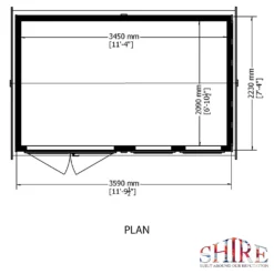 Shire 12 X 7ft Double Door Garden Office -Garantia Store 13505330 1454931200066179