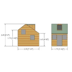 Shire 5 X 7ft Cottage Kids Wooden Playhouse -Garantia Store 13505348 1314931993091456