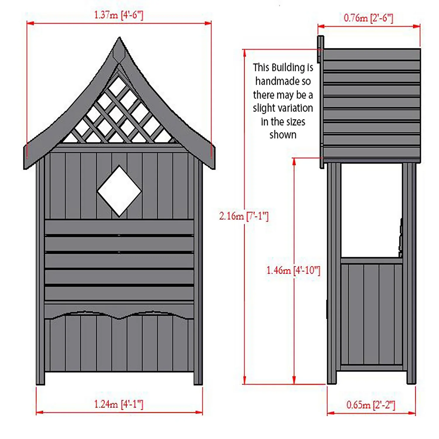 Shire 4x2ft Arum Garden Arbour 3 Shire 4x2ft Arum Garden Arbour - Image 3
