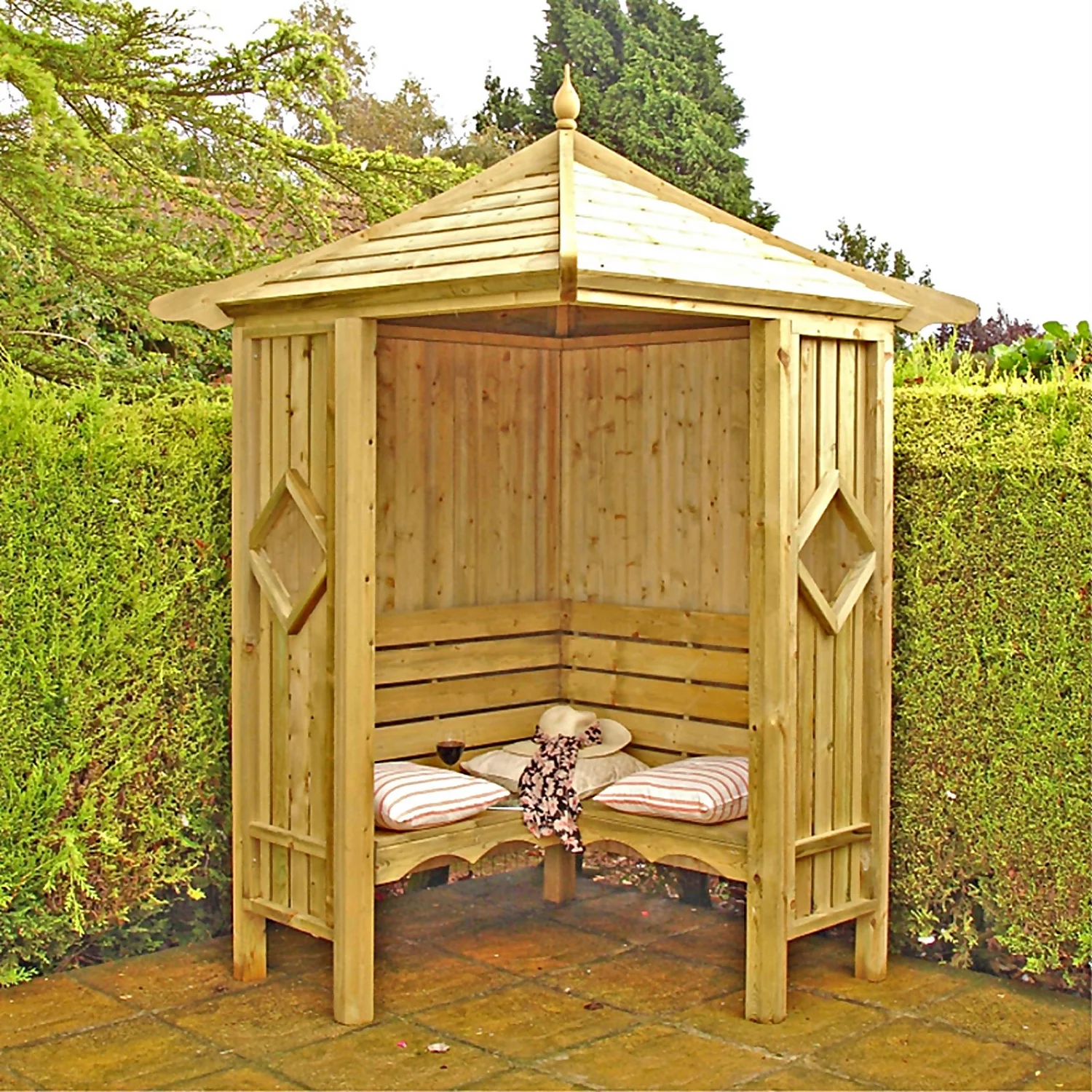 Shire 5x5 Corner Garden Arbour 4 Shire 5x5 Corner Garden Arbour - Image 4