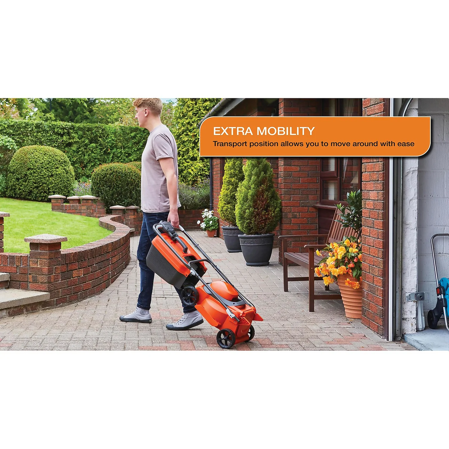 Flymo 40V SimpliStore 300R Li Cordless Lawn Mower - 30cm 5 Flymo 40V SimpliStore 300R Li Cordless Lawn Mower - 30cm - Image 5