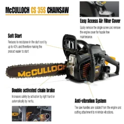 McCulloch CS35S Petrol Chainsaw 8 McCulloch CS35S Petrol Chainsaw -Garantia Store 13524820 1434936888331379