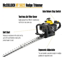 McCulloch HT5622 Petrol Hedge Trimmer 9 McCulloch HT5622 Petrol Hedge Trimmer -Garantia Store 13524822 1964936893562440