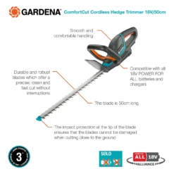 GARDENA ComfortCut Cordless 18V 50 Hedge Trimmer 11 GARDENA ComfortCut Cordless 18V 50 Hedge Trimmer -Garantia Store 13524828 1365049587635227