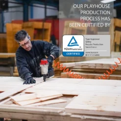 Country Living 7ft X 5ft Premium Sandon Double Storey Playhouse With Veranda Painted + Installation - Thorpe Towers Grey -Garantia Store 13554911 1634945374098973