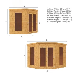 Country Living Premium Ribble 8ft X 8ft Corner Summerhouse Painted + Installation - Thorpe Towers Grey -Garantia Store 13554931 5274945631509866