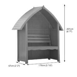 Country Living Wilmcote Arbour Seat Painted + Installation - Thorpe Towers Grey 8 Country Living Wilmcote Arbour Seat Painted + Installation - Thorpe Towers Grey -Garantia Store 13554933 1704942010426295