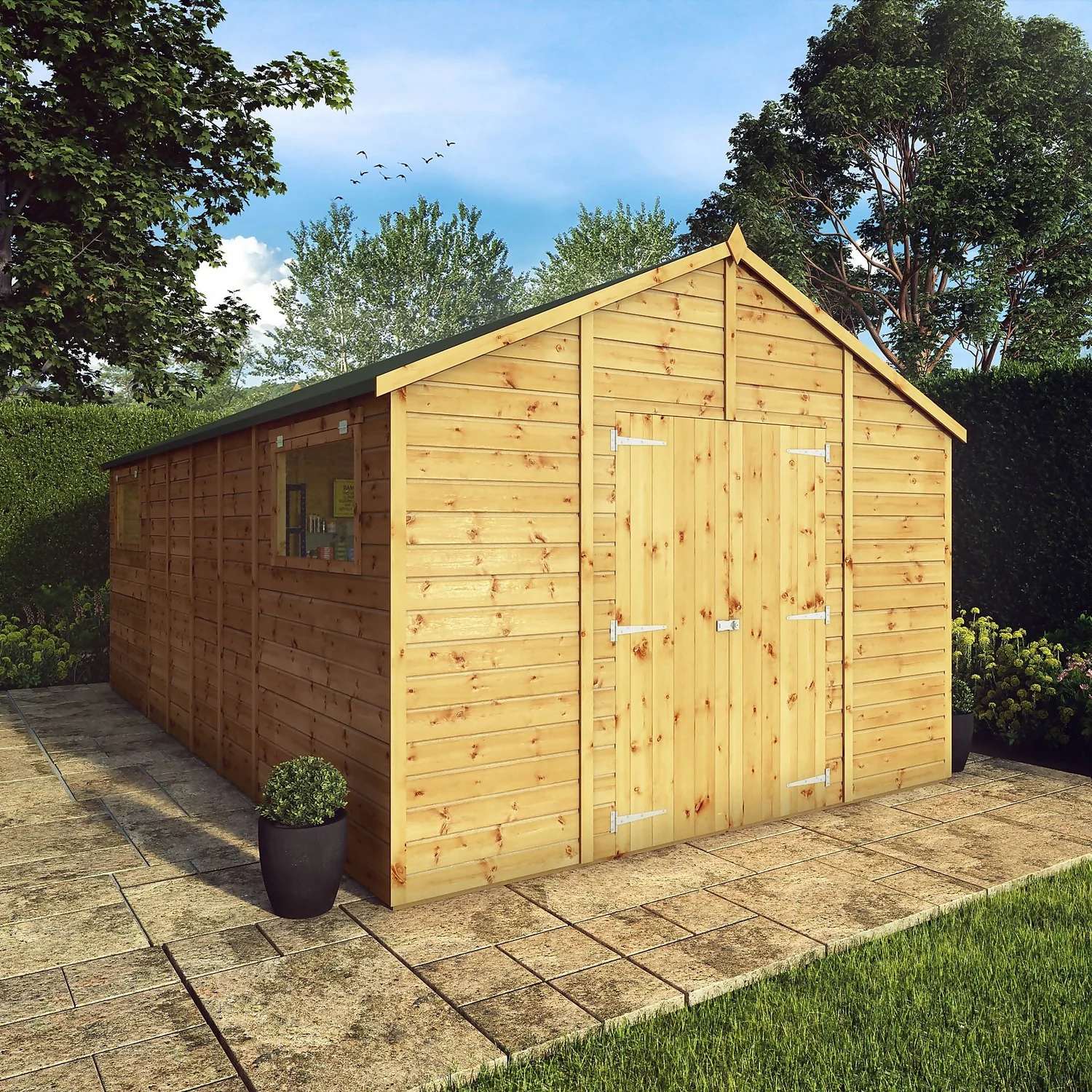 Mercia 18ft X 10ft Premium Shiplap Modular Workshop Shed - Including Installation 2 Mercia 18ft X 10ft Premium Shiplap Modular Workshop Shed - Including Installation - Image 2