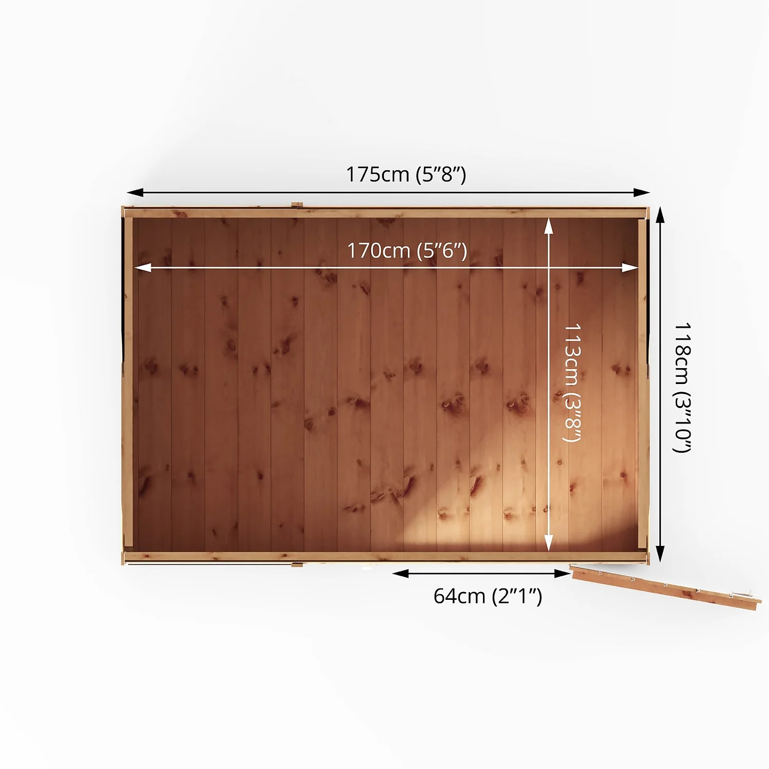Mercia 6ft X 4ft Premium Shiplap Pent Shed 8 Mercia 6ft X 4ft Premium Shiplap Pent Shed - Image 8