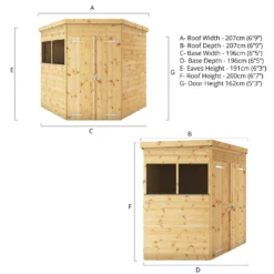 Mercia 7ft X 7ft Premium Shiplap Corner Shed - Including Installation -Garantia Store 13555799 1634949336185218