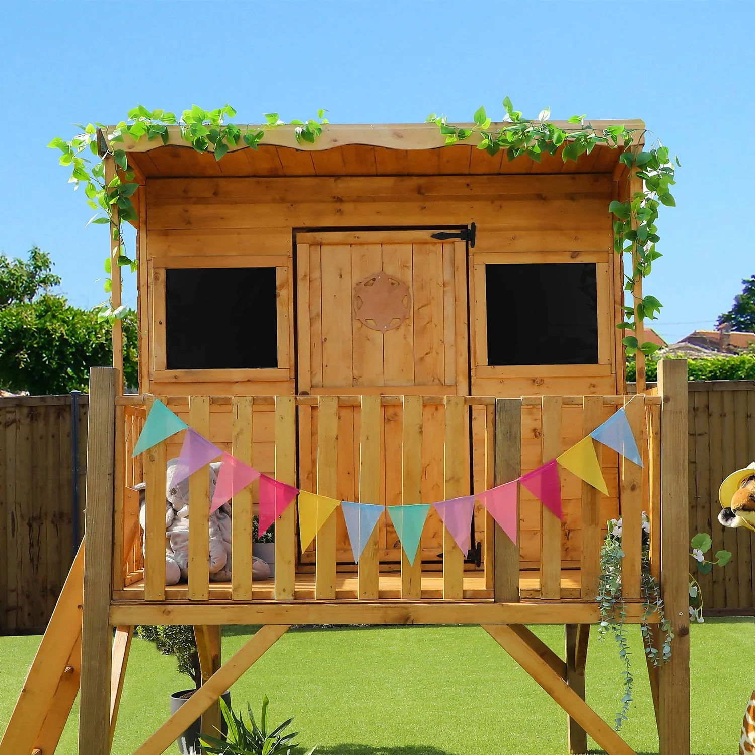 Mercia 5ft X 6ft Pent Wooden Playhouse With Tower 10 Mercia 5ft X 6ft Pent Wooden Playhouse With Tower - Image 10