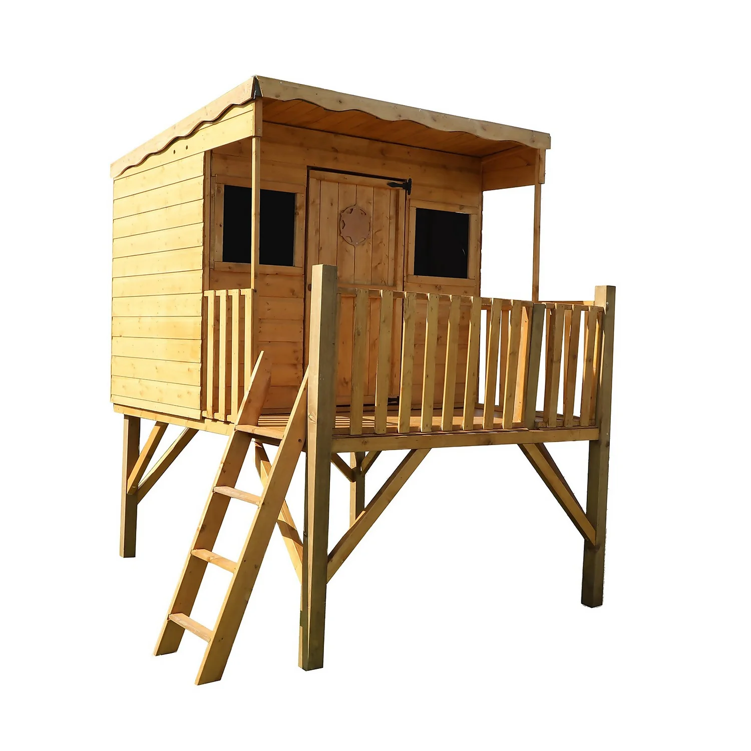 Mercia 5ft X 6ft Pent Wooden Playhouse With Tower 1 Mercia 5ft X 6ft Pent Wooden Playhouse With Tower