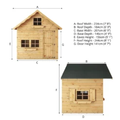 Mercia 7ft X 5ft Swiss Cottage Double Storey Playhouse - Installation Included -Garantia Store 13555821 1574949335528992