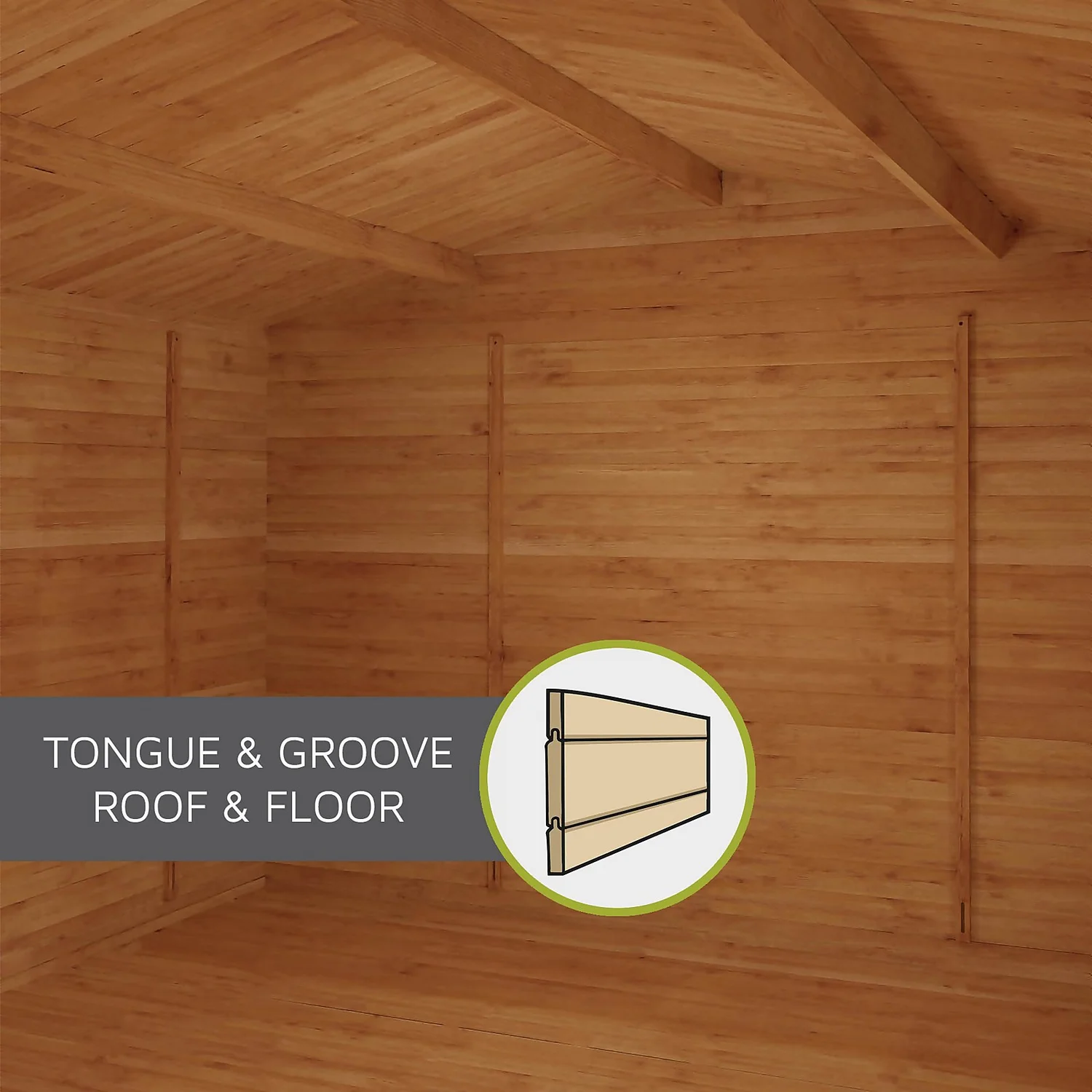 Mercia 4m X 4m Corner Log Cabin 44mm 6 Mercia 4m X 4m Corner Log Cabin 44mm - Image 6