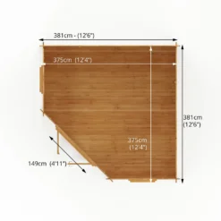Mercia 4m X 4m Corner Log Cabin 44mm 19 Mercia 4m X 4m Corner Log Cabin 44mm -Garantia Store 13555841 1735025546538236