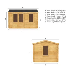 Mercia 4m X 3m Home Office Log Cabin 44mm 18 Mercia 4m X 3m Home Office Log Cabin 44mm -Garantia Store 13555848 1305025545238927