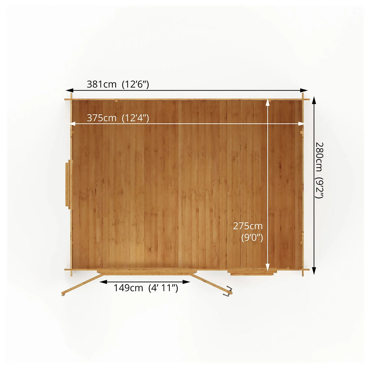 Mercia 4m X 3m Home Office Log Cabin 44mm 10 Mercia 4m X 3m Home Office Log Cabin 44mm - Image 10