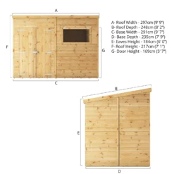 Mercia 10ft X 8ft Premium Shiplap Pent Shed -Garantia Store 13555861 6725011477691145