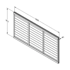 Forest Larchlap Fence Panel - 3ft X 6ft -Garantia Store 13625411 1514936425125202