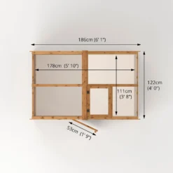 Mercia Wooden Greenhouse - 4x6ft -Garantia Store 13628419 1935028840053604