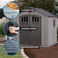 Lifetime Plastic Outdoor Storage Shed - 8x7.5ft 10 Lifetime Plastic Outdoor Storage Shed - 8x7.5ft -Garantia Store 13660827 1334949053189080
