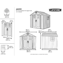 Lifetime Plastic Outdoor Storage Shed - 8x7.5ft 11 Lifetime Plastic Outdoor Storage Shed - 8x7.5ft -Garantia Store 13660827 1744949053235238