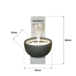 Stylish Fountain Solitary Pour Water Feature With LEDs -Garantia Store 13846046 1294978880968719