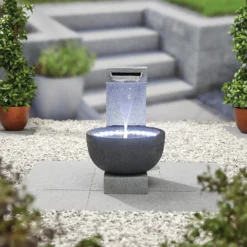 Stylish Fountain Solitary Pour Water Feature With LEDs -Garantia Store 13846046 4544962028419153