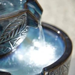 Stylish Fountain Fossil Leaf Water Feature With LEDs -Garantia Store 13846049 9274962028283796