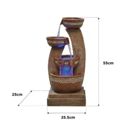 Stylish Fountain Azure Columns Water Feature With LEDs -Garantia Store 13846050 1534978881017244