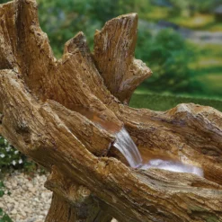 Stylish Fountain Knotted Willow Falls Water Feature With LEDs -Garantia Store 13846064 1284962028036575