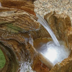 Stylish Fountain Knotted Willow Falls Water Feature With LEDs -Garantia Store 13846064 1674962028004922