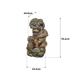 Stylish Fountain Otter Pools Water Feature With LEDs -Garantia Store 13846071 1084962028366896