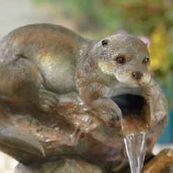 Stylish Fountain Otter Pools Water Feature With LEDs -Garantia Store 13846071 1494962028210242
