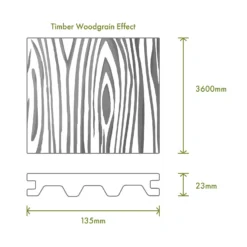 Victoria Composite Decking Woodgrain 30 Pack Teak - 15.12 M2 -Garantia Store 13911276 1694980945394026