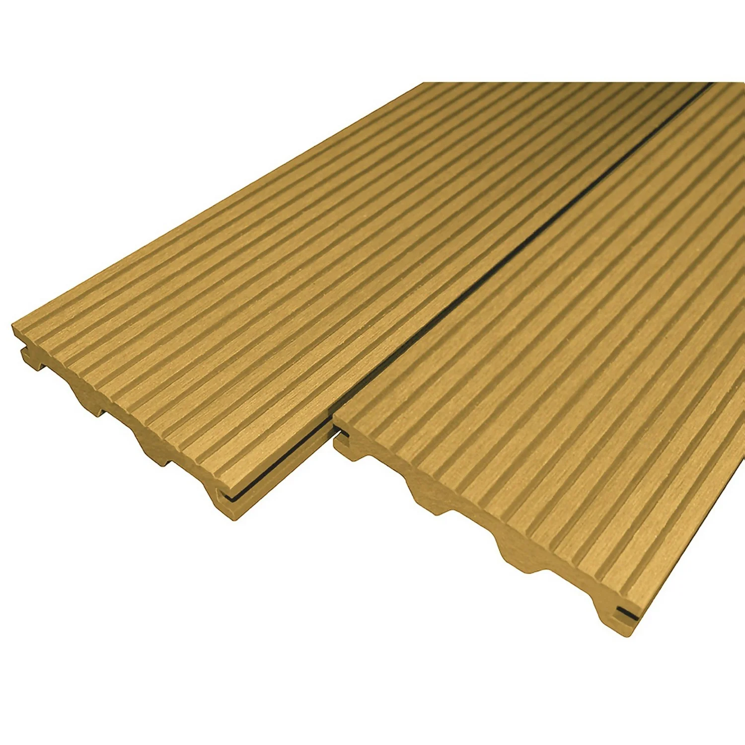 Victoria Composite Decking Castle Groove 40 Pack Teak - 20.16 M2 1 Victoria Composite Decking Castle Groove 40 Pack Teak - 20.16 M2