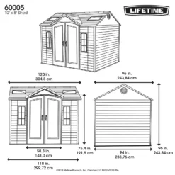 Lifetime 10 X 8ft Outdoor Storage Shed - Installation Included 17 Lifetime 10 X 8ft Outdoor Storage Shed - Installation Included -Garantia Store 13911314 3254978028295342