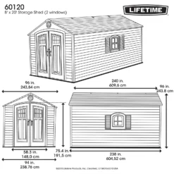Lifetime 8 X 20ft Outdoor Storage Shed - Installation Included -Garantia Store 13911318 1814978028282712