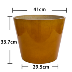 Glazed Finish Planter Mustard 40cm -Garantia Store 13928632 8965001956156202