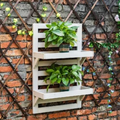 Homebase Indoor/Outdoor Wooden Plant Shelves -Garantia Store 13950433 8095013038826678