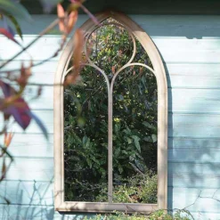 MirrorOutlet Somerley Chapel Arch Metal Garden Mirror - 112x61cm -Garantia Store 13950555 1704987139189172