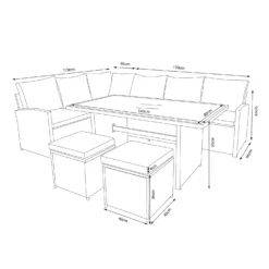 Matara Rattan Effect Corner Sofa Set -Garantia Store 13951470 2105021609466129