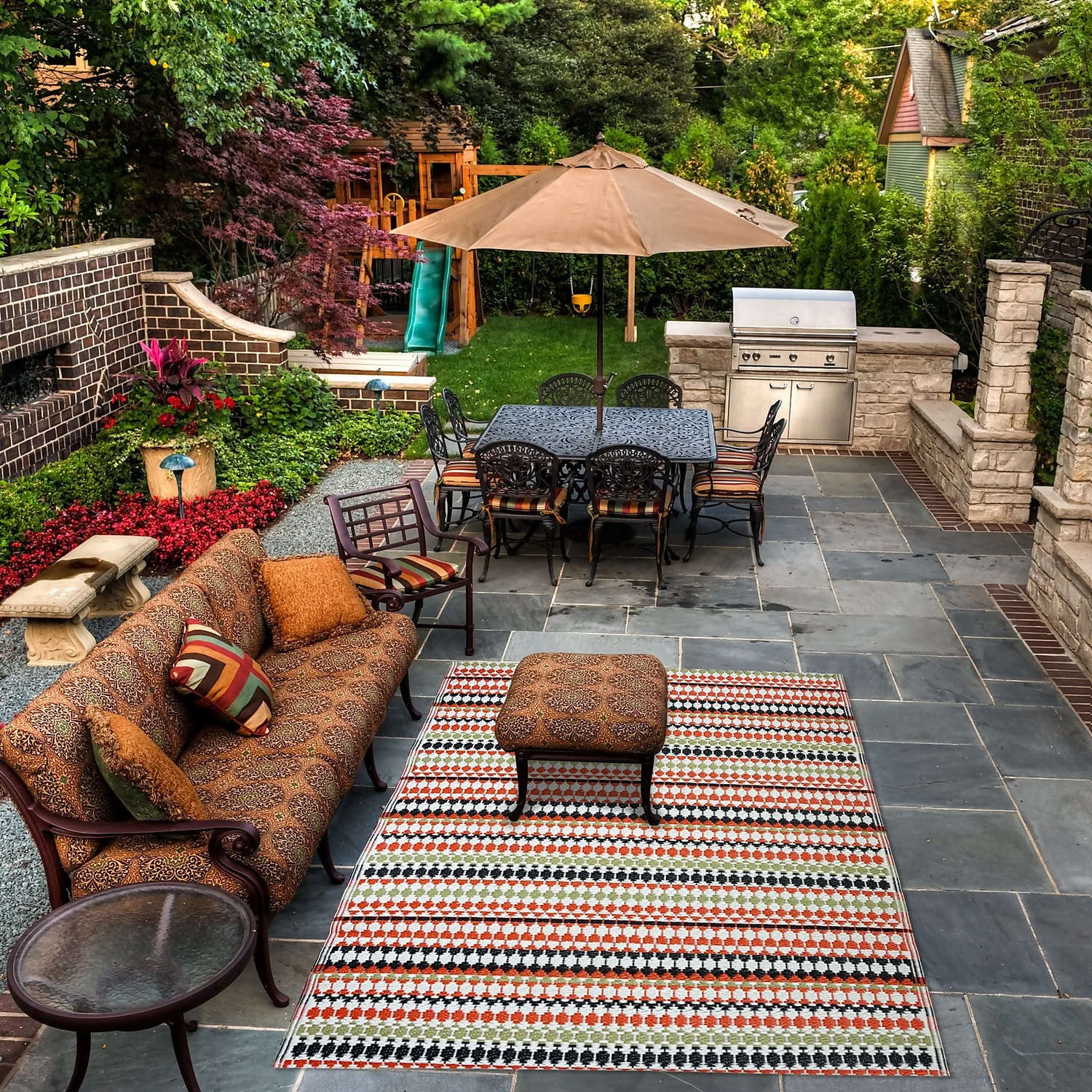 Homebase Outdoor Rug - Bohemian 120x180cm 3 Homebase Outdoor Rug - Bohemian 120x180cm - Image 3