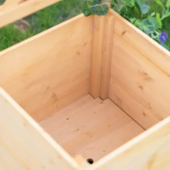 Homebase Wooden Garden Arched Trellis With Planters -Garantia Store 13967032 1055014369323618