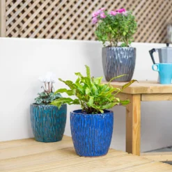 Chiswick Textured Pot Black - 32cm -Garantia Store 13973634 1485011238462241