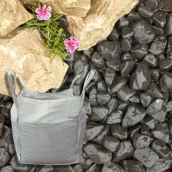 Stylish Stone Onyx Black Cobbles - Bulk Bag 750kg